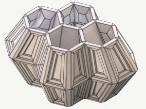 4 hexa flower pot 3d print 3D Print Model