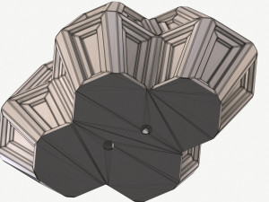 4 hexa flower pot 3d print Model Cetak 3D