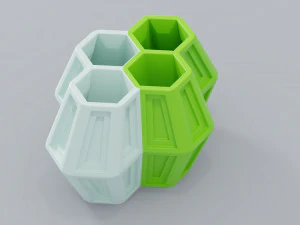 4 hexa flower pot 3d print 3D Print Model