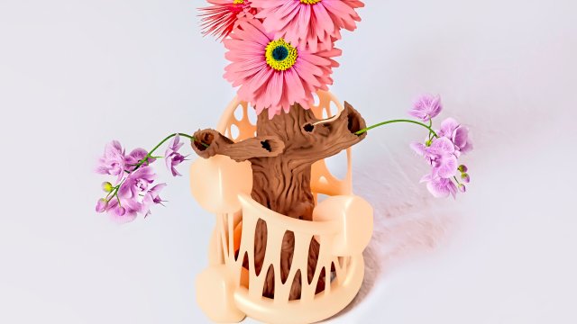 tree flower vase 3d print 3D Print Model .c4d .max .obj .3ds .fbx .stl .blend 