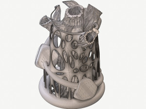tree flower vase 3d print 3D Print Model