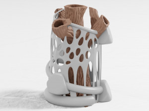 tree flower vase 3d print 3D Print Model