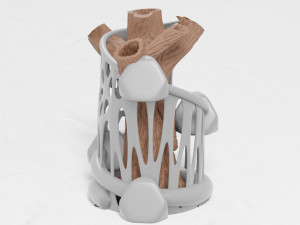 tree flower vase 3d print 3D Print Model