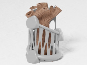 tree flower vase 3d print 3D Print Model