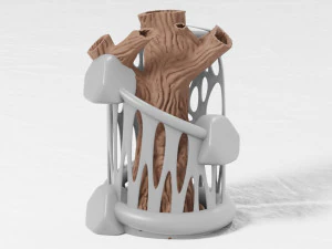 tree flower vase 3d print 3D Print Model