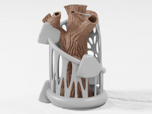 tree flower vase 3d print 3D Print Model