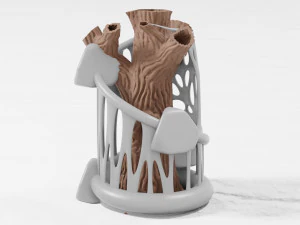 tree flower vase 3d print 3D Print Model