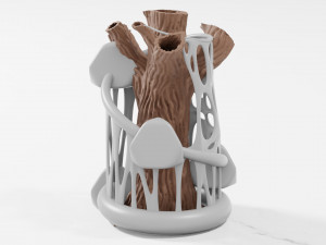 tree flower vase 3d print 3D Print Model