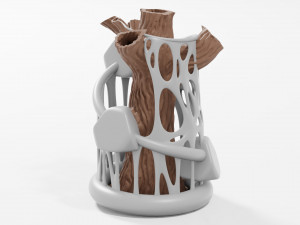 tree flower vase 3d print 3D Print Model