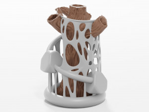 tree flower vase 3d print 3D Print Model