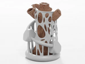 tree flower vase 3d print 3D Print Model