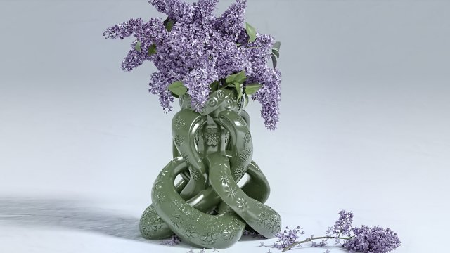 spiral knot flower vase 3d print 3D Print Model .c4d .max .obj .3ds .fbx .stl .blend