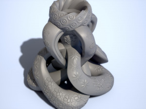 spiral knot flower vase 3d print 3D Print Model