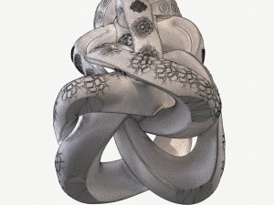 spiral knot flower vase 3d print 3D Print Model
