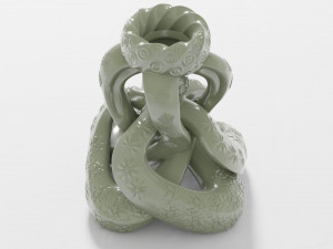 spiral knot flower vase 3d print 3D Print Model