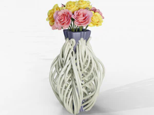 string flower vase 3d print 3D Print Model