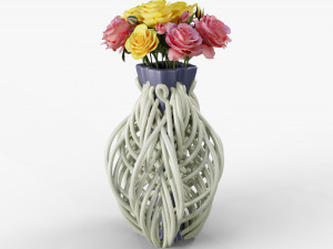 string flower vase 3d print 3D Принт Модель