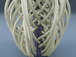 string flower vase 3d print 3D Принт Модель