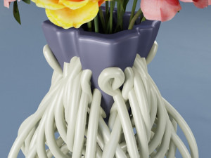 string flower vase 3d print 3D Принт Модель