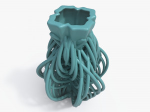 string flower vase 3d print 3D Принт Модель