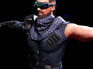 Sci fi cyberpunk action male-ednar cylo 3D Модель