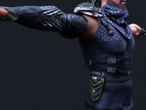 Sci fi cyberpunk action male-ednar cylo 3D Модель