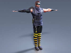 Sci fi cyberpunk action male-ednar cylo 3D Модель