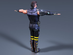 Sci fi cyberpunk action male-ednar cylo 3D Модель