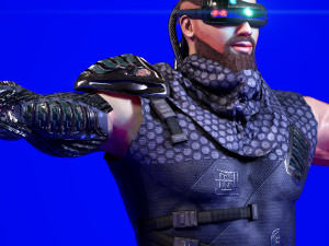 Sci fi cyberpunk action male-ednar cylo 3D Модель
