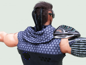 Sci fi cyberpunk action male-ednar cylo 3D Модель
