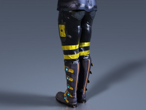 Sci fi cyberpunk action male-ednar cylo 3D Модель