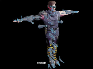 Sci fi cyberpunk action male-ednar cylo 3D Модель