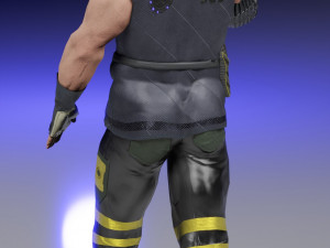 Sci fi cyberpunk action male-ednar cylo 3D Модель