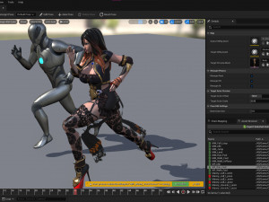 Anime Fantasy Sorceress Nienke Rigged 3D 모델