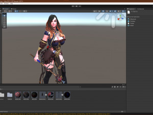 Anime Fantasy Sorceress Nienke Rigged 3D 모델
