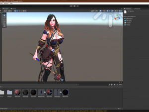 Anime Fantasy Sorceress Nienke Rigged 3D Model