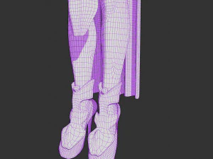 Anime Fantasy Sorceress Nienke Rigged 3D Model