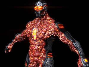 MechOrg Humanoid Cyborg Creature Rigged 3D Character 3D Model