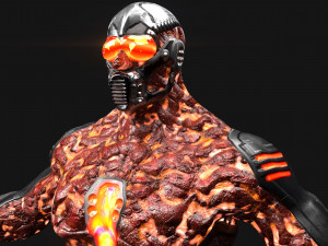 MechOrg Humanoid Cyborg Creature Rigged 3D Character 3D Model