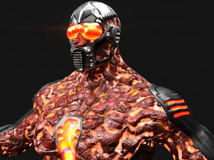 MechOrg Humanoid Cyborg Creature Rigged 3D Character 3D Model