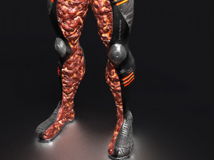 MechOrg Humanoid Cyborg Creature Rigged 3D Character 3D Model