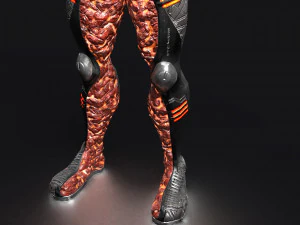 MechOrg Humanoid Cyborg Creature Rigged 3D Character 3D Model