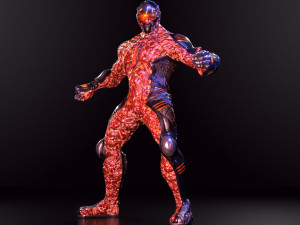 MechOrg Humanoid Cyborg Creature Rigged 3D Character 3D Model