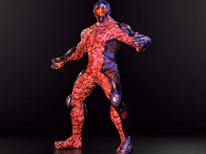 MechOrg Humanoid Cyborg Creature Rigged 3D Character 3D Model