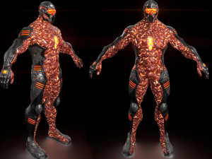 MechOrg Humanoid Cyborg Creature Rigged 3D Character 3D Model