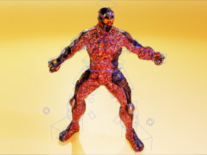 MechOrg Humanoid Cyborg Creature Rigged 3D Character 3D Model