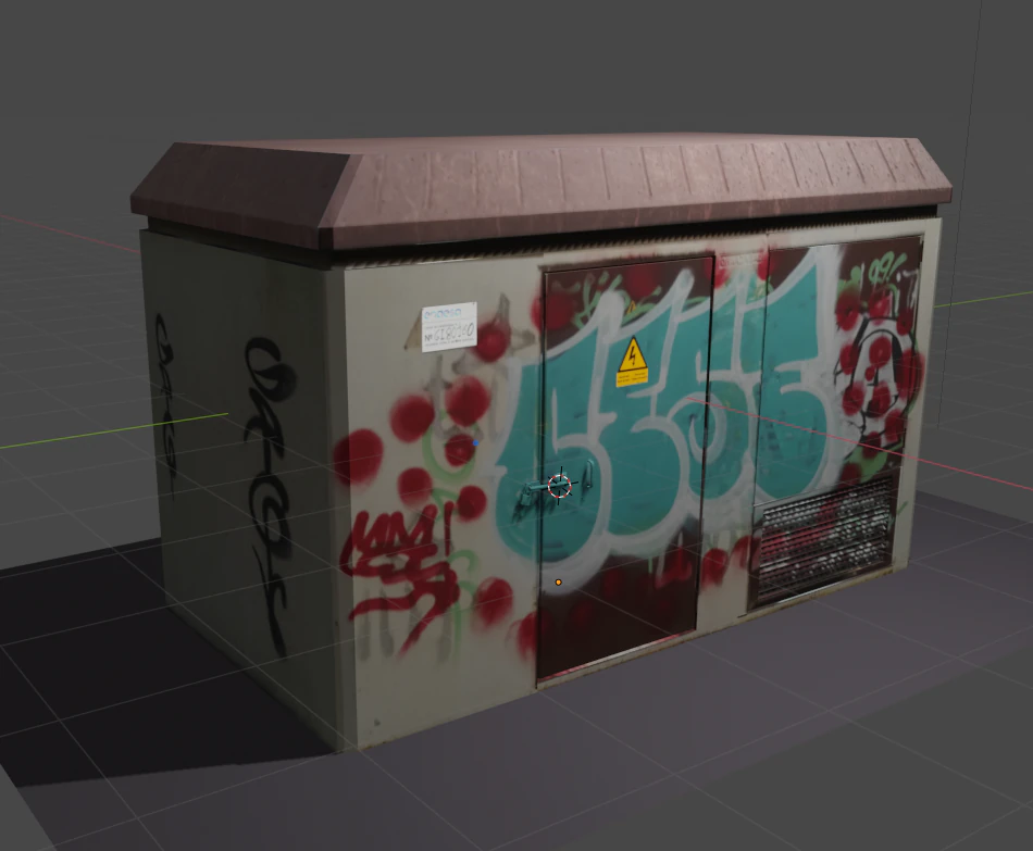 electric transformer box 3D Model .c4d .max .obj .3ds .fbx .stl .blend 