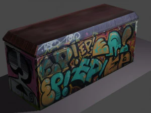 electric transformer box 2 3D Model
