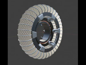 wheel and motor for mars rover 3D Model