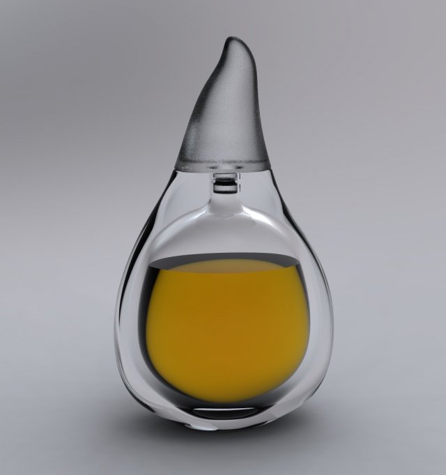 Drop perfume bottle 3D Model .c4d .max .obj .3ds .fbx .stl .blend 